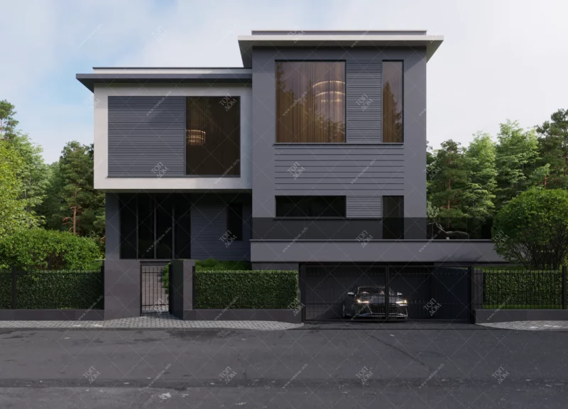 Черные фасады домов
